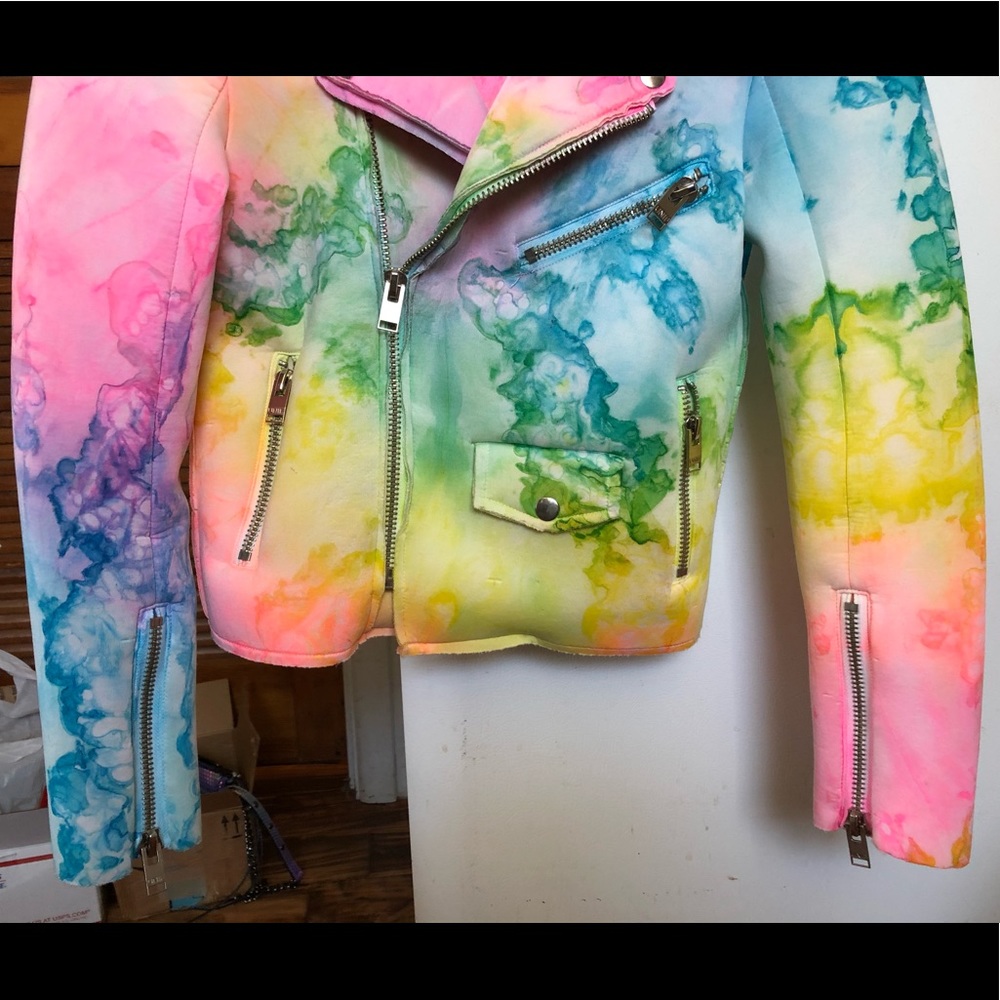NWOT UNIF Ltd Edition Multicolored Tie Dye Jacket - Picture 4 of 11